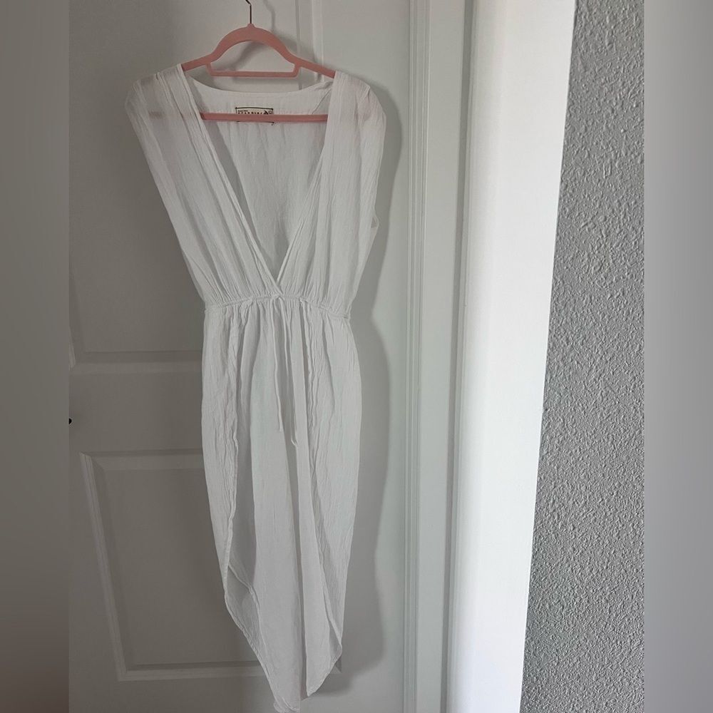 Seaspice White Cotton Coverup Jumpsuit Size Large